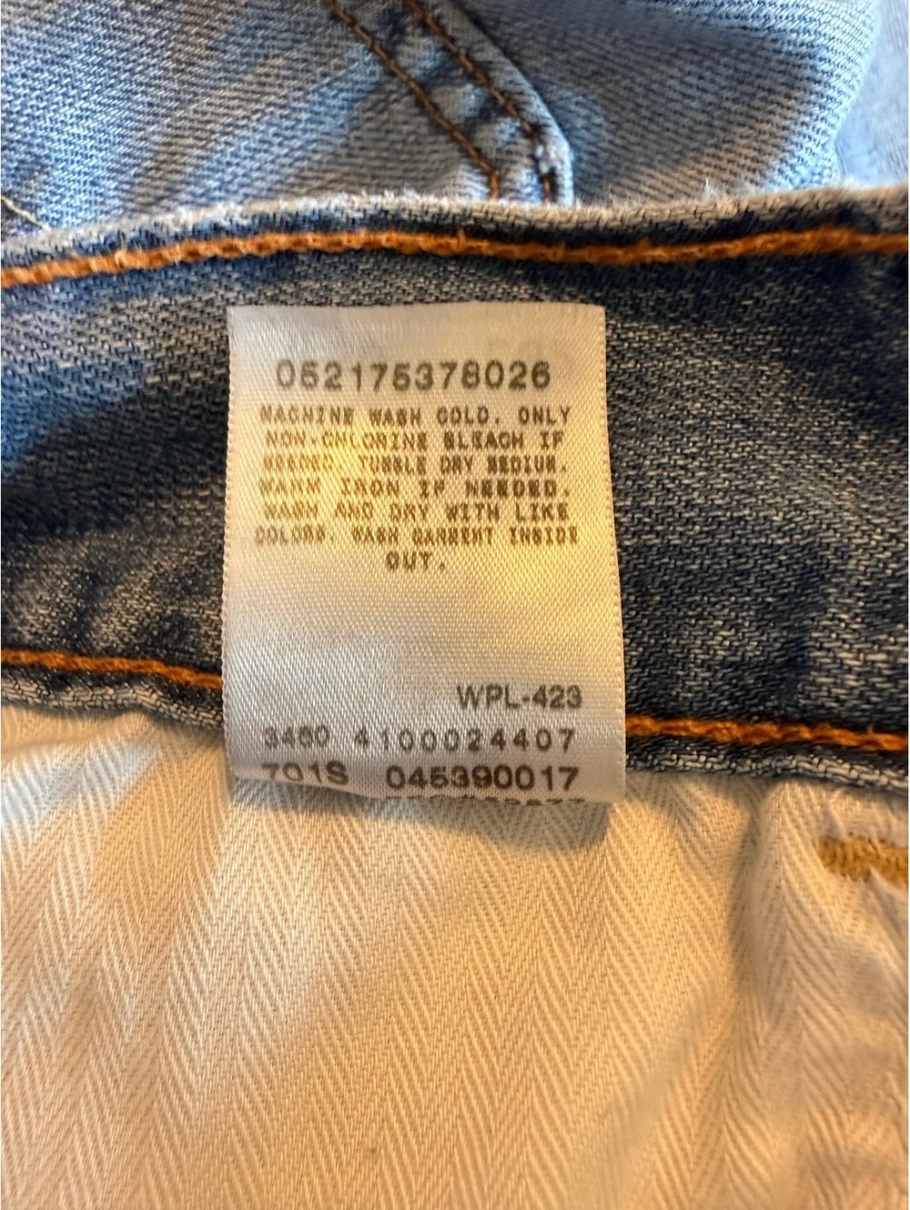 Levi’s vintage straight 539 denim jeans 100% organic cotton 30 x 32